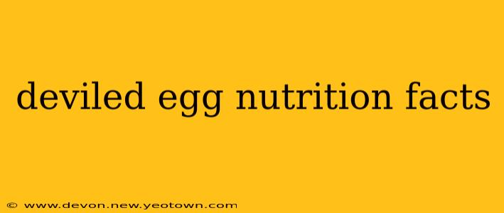 deviled egg nutrition facts