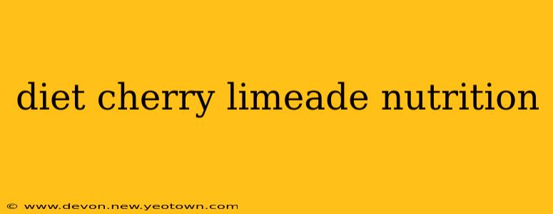 diet cherry limeade nutrition