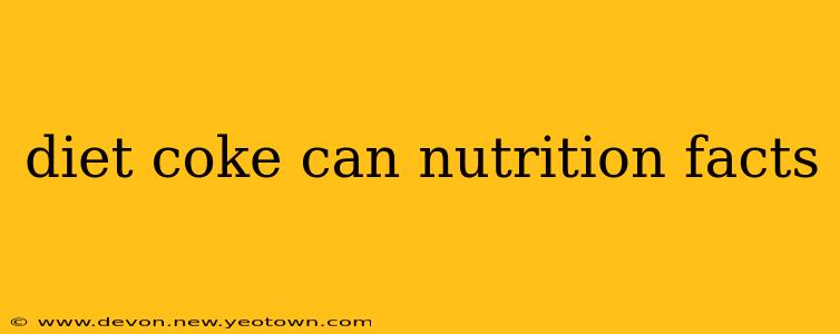 diet coke can nutrition facts