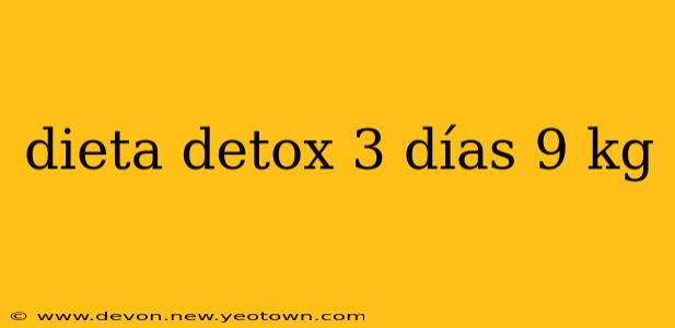 dieta detox 3 días 9 kg