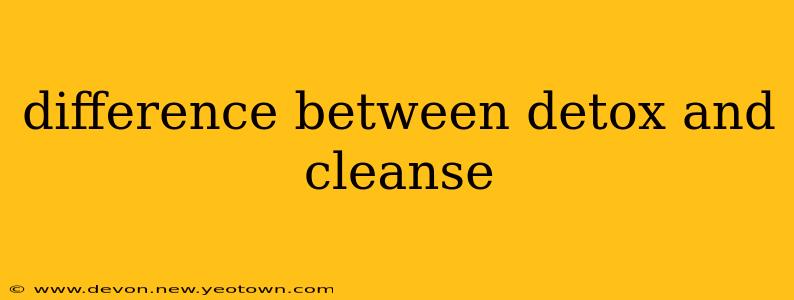 difference between detox and cleanse
