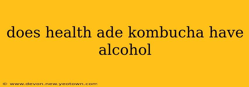 does health ade kombucha have alcohol