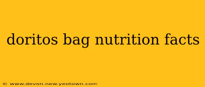 doritos bag nutrition facts