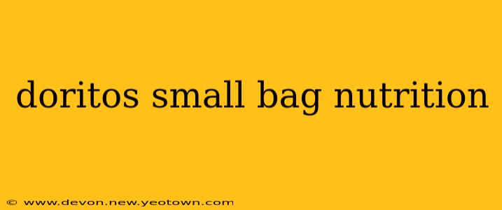 doritos small bag nutrition