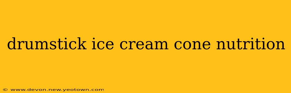 drumstick ice cream cone nutrition