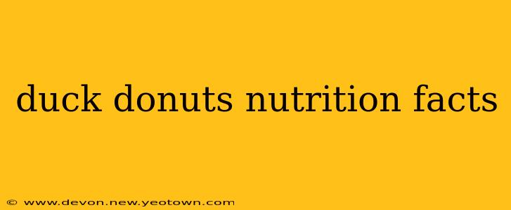 duck donuts nutrition facts