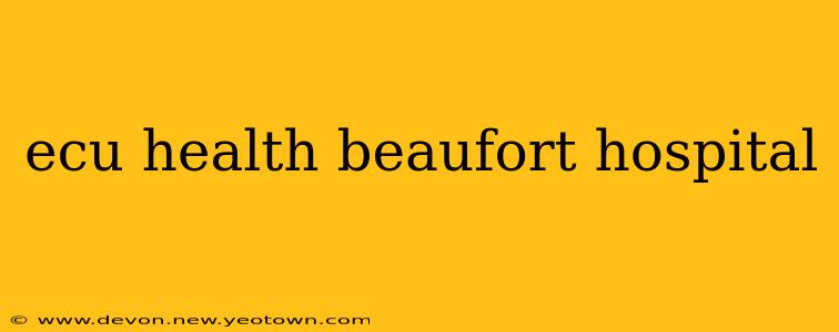 ecu health beaufort hospital
