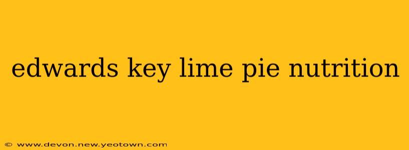 edwards key lime pie nutrition