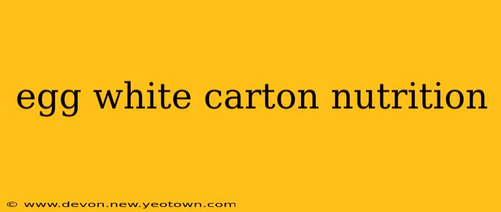 egg white carton nutrition