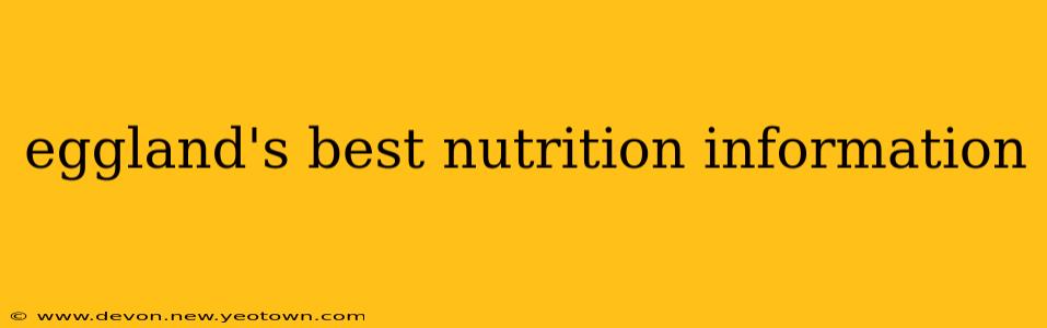 eggland's best nutrition information