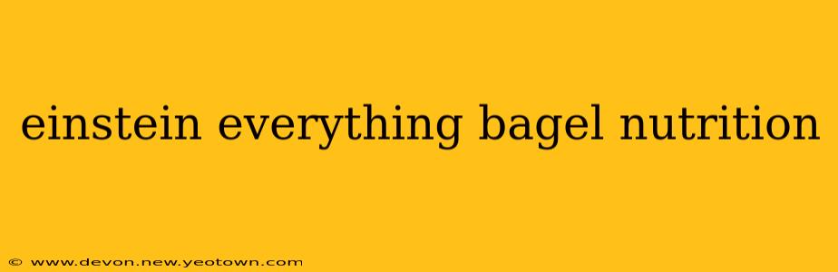 einstein everything bagel nutrition