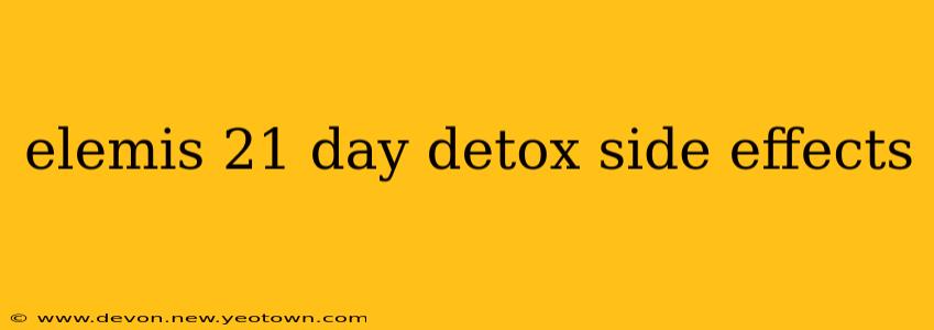 elemis 21 day detox side effects