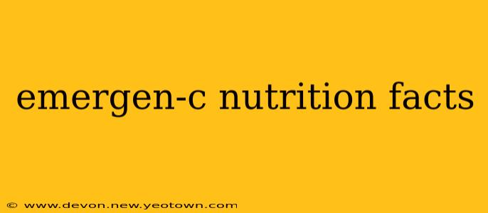 emergen-c nutrition facts