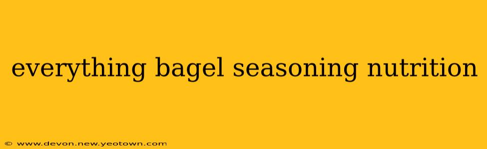 everything bagel seasoning nutrition