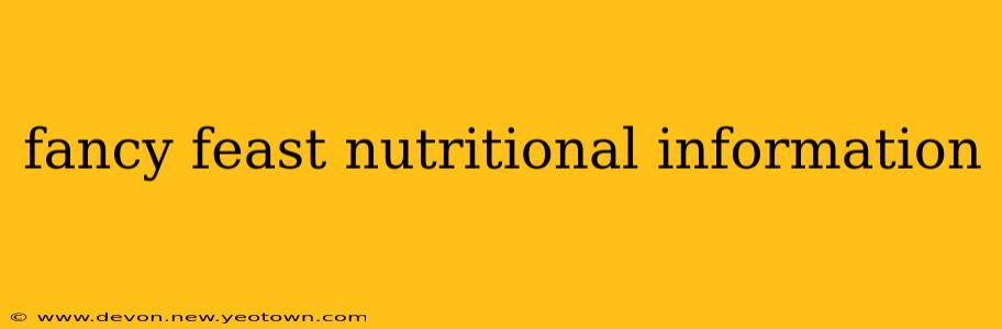 fancy feast nutritional information