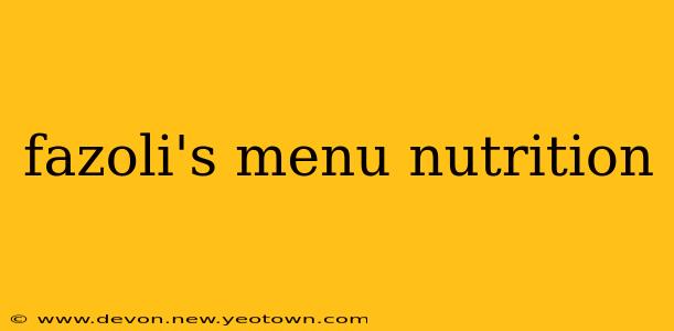fazoli's menu nutrition