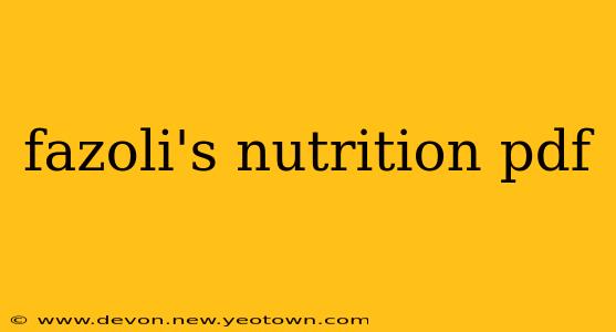 fazoli's nutrition pdf