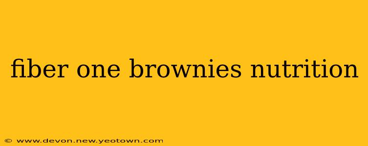 fiber one brownies nutrition