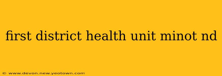 first district health unit minot nd