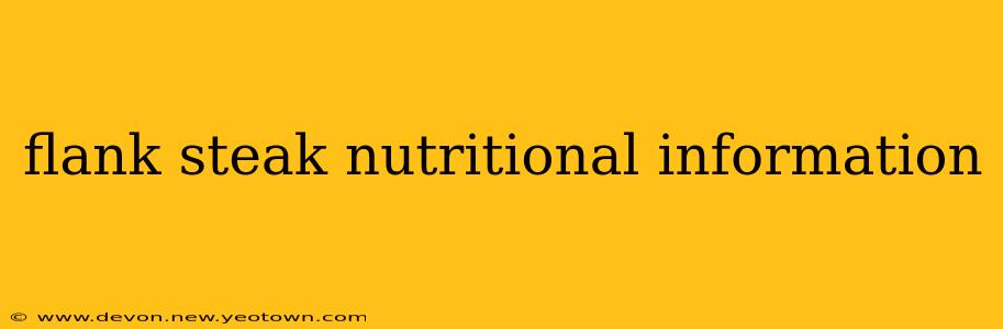 flank steak nutritional information