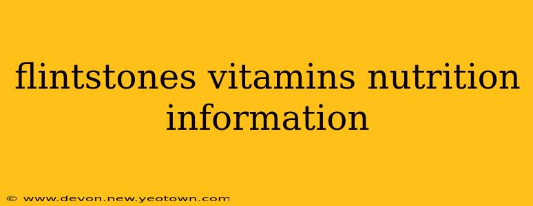 flintstones vitamins nutrition information