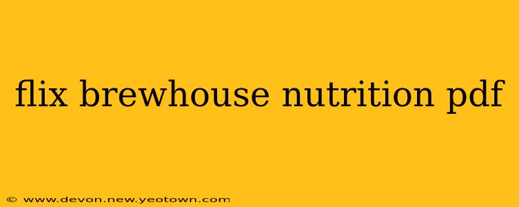 flix brewhouse nutrition pdf