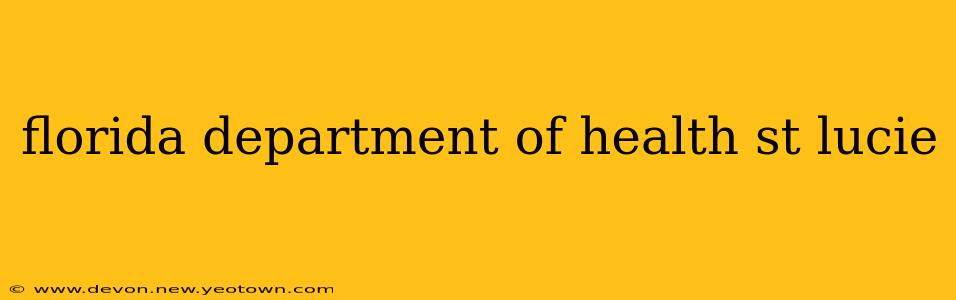 florida department of health st lucie