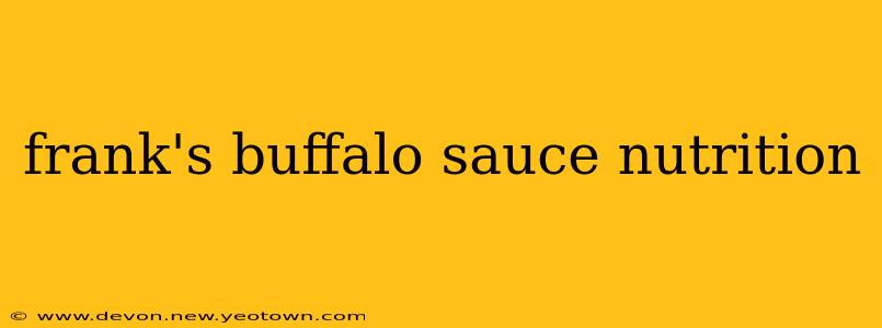 frank's buffalo sauce nutrition