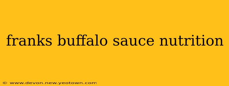 franks buffalo sauce nutrition