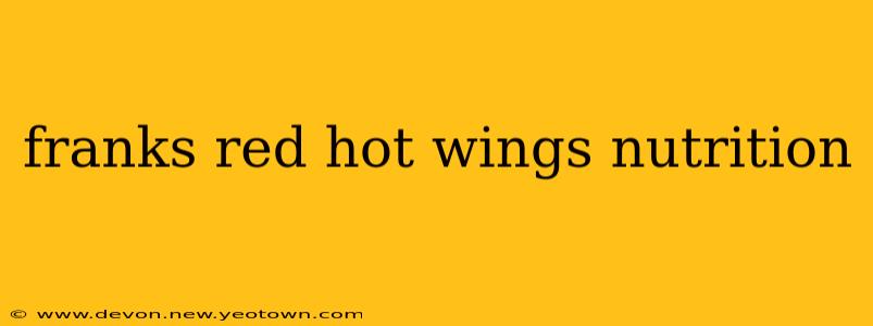franks red hot wings nutrition