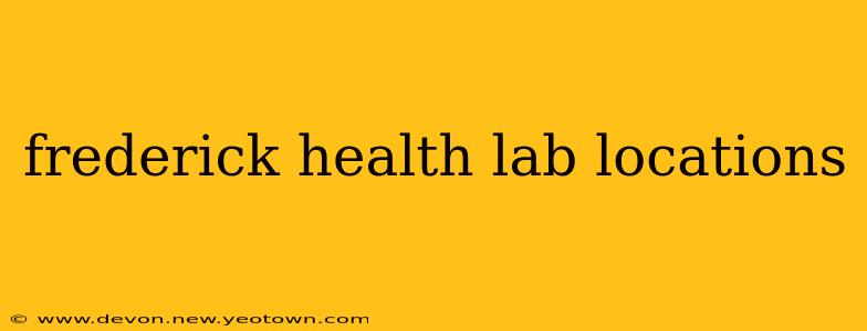 frederick health lab locations