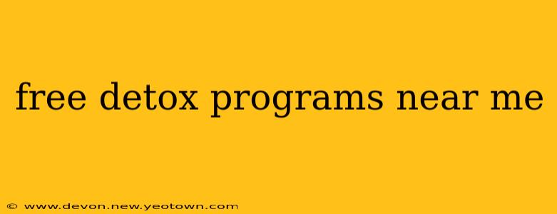 free detox programs near me