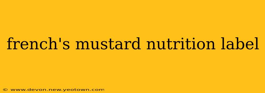 french's mustard nutrition label