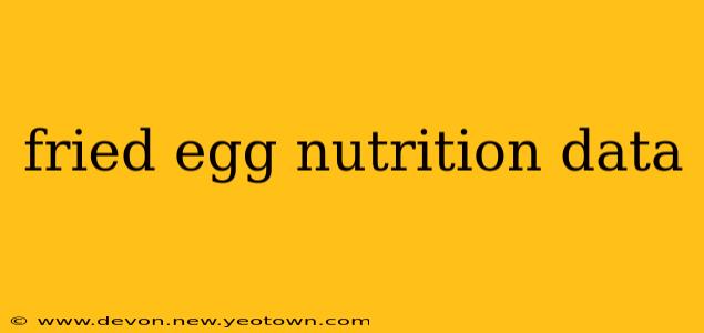 fried egg nutrition data