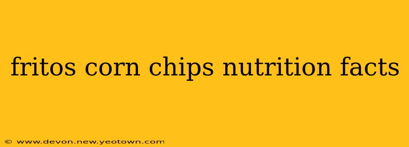 fritos corn chips nutrition facts