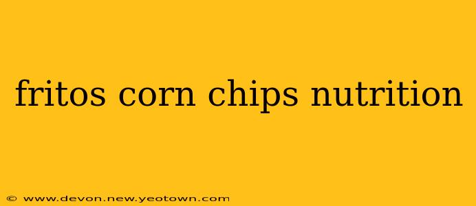 fritos corn chips nutrition