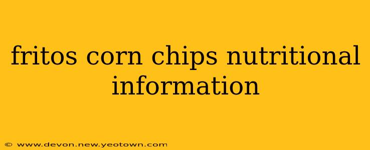 fritos corn chips nutritional information