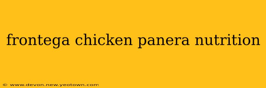 frontega chicken panera nutrition