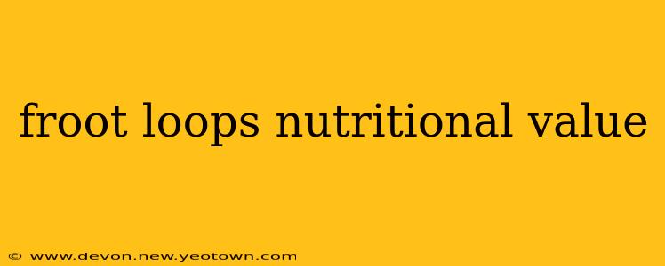 froot loops nutritional value