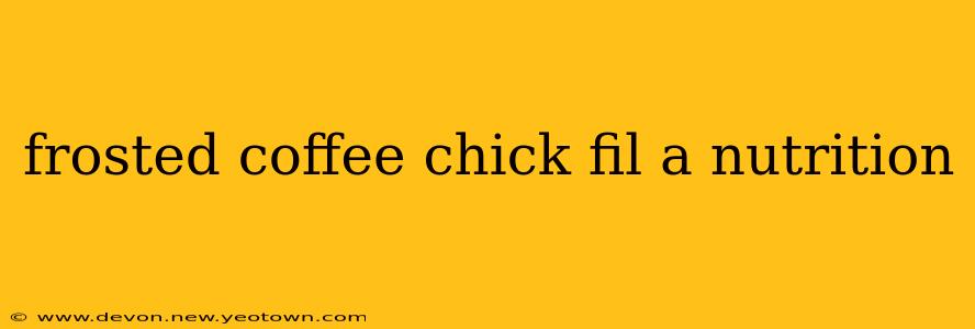frosted coffee chick fil a nutrition
