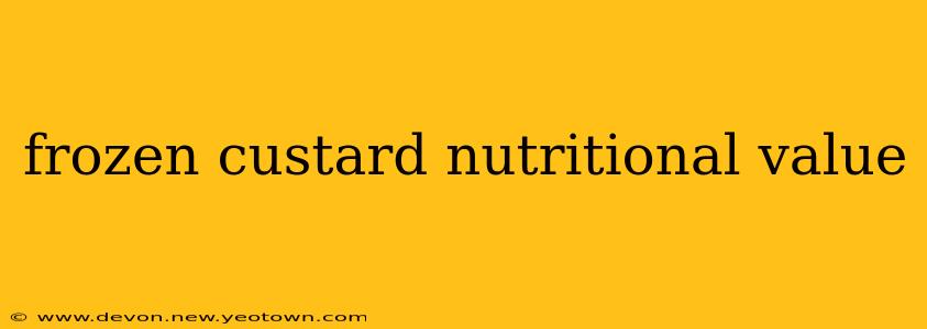 frozen custard nutritional value
