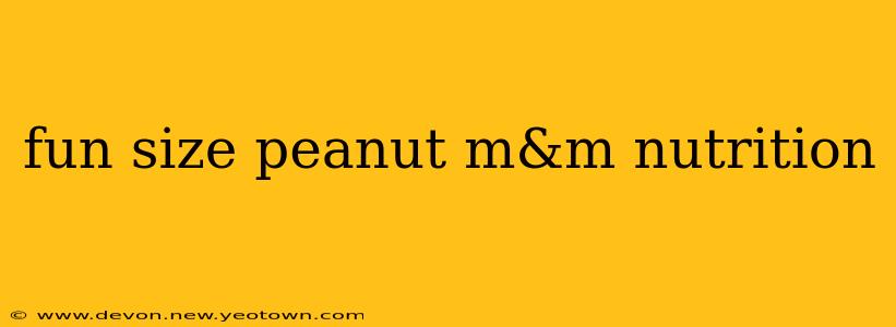 fun size peanut m&m nutrition