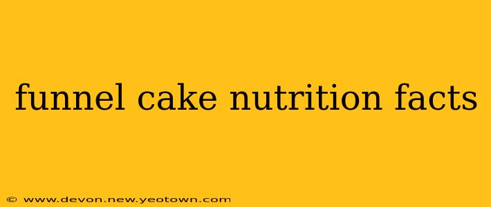 funnel cake nutrition facts