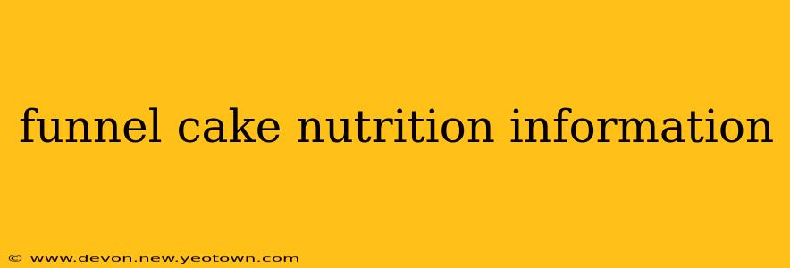 funnel cake nutrition information