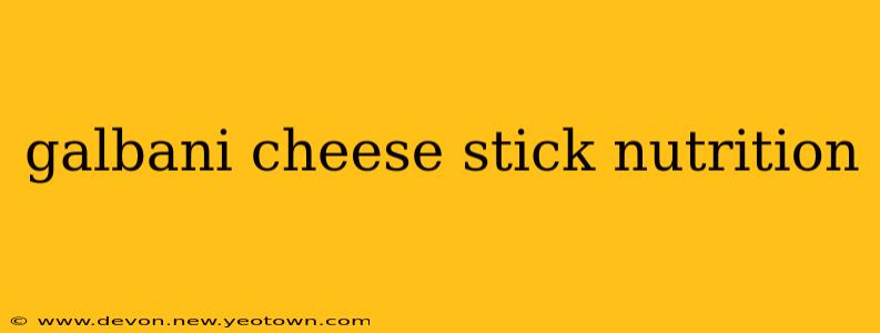 galbani cheese stick nutrition