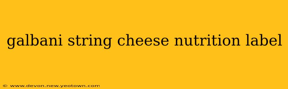 galbani string cheese nutrition label