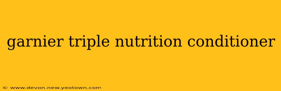garnier triple nutrition conditioner