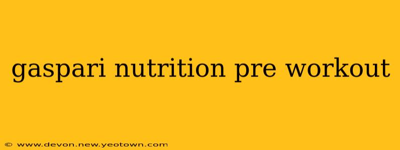 gaspari nutrition pre workout