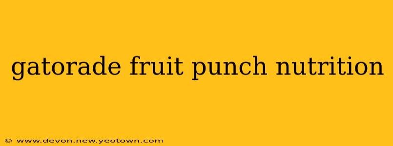 gatorade fruit punch nutrition