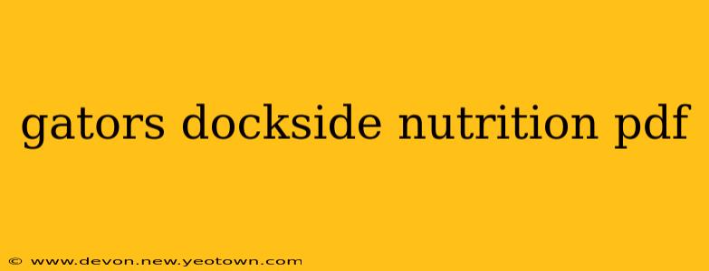 gators dockside nutrition pdf